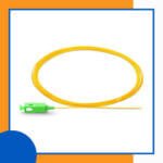 single mode lc-apc simplex fiber optic pigtail lszh 1 meter