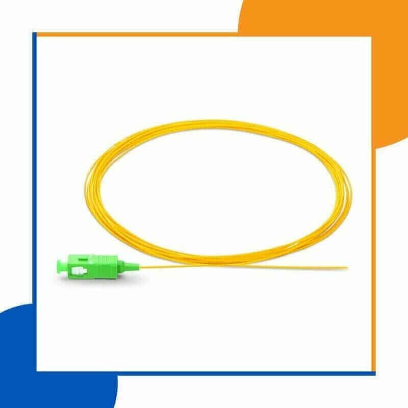 single mode lc-apc simplex fiber optic pigtail lszh 1 meter