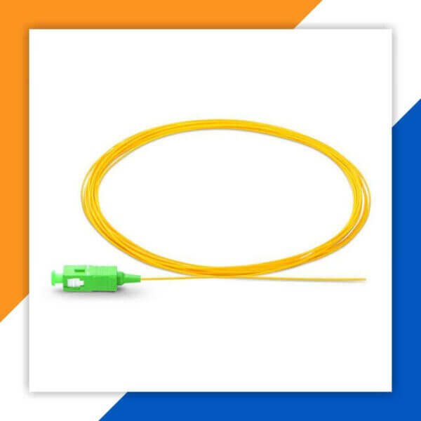 single mode lc-apc simplex fiber optic pigtail lszh 1 meter