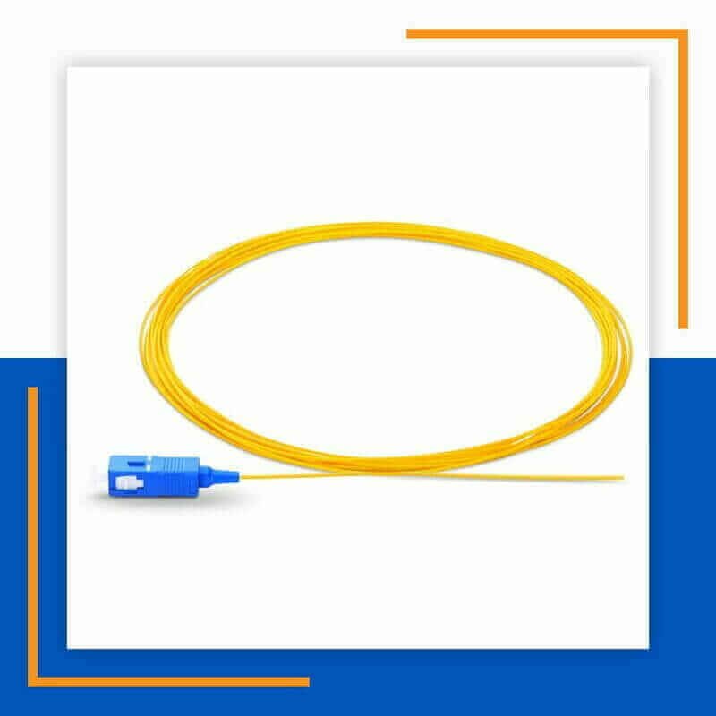 single mode lc/upc simplex fiber optic pigtail lszh 1 meter