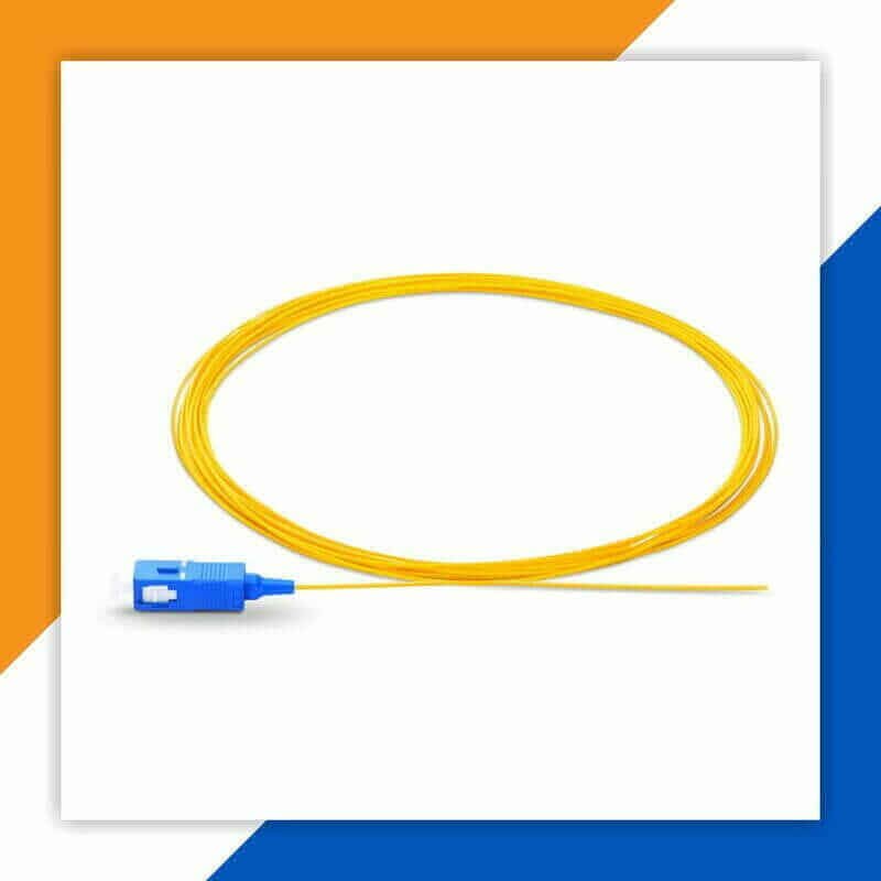 single mode lc/upc simplex fiber optic pigtail lszh 1 meter