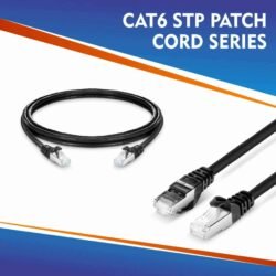 0.06cm-90m outdoor cat6 stp ethernet patch cord CAT6 STP PATCH CORD SERIES BLACK