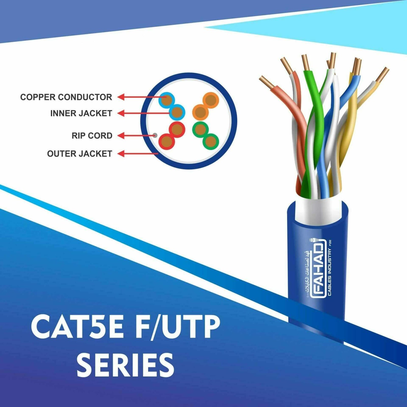 cat5e-BLUE solid cable cat5e 24awg 4 twisted pair f utp cable 305m cat5e 24awg 4 twisted pair f-utp solid cable 305m