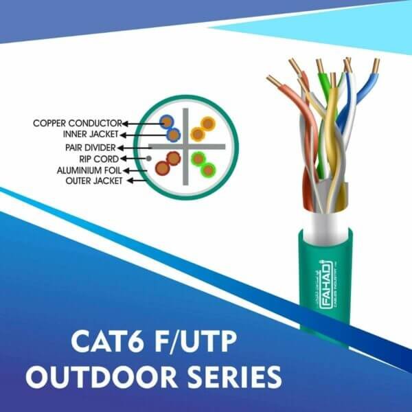 Cat6 network cable 23awg 4pair LSZH F-UTP cable 305m