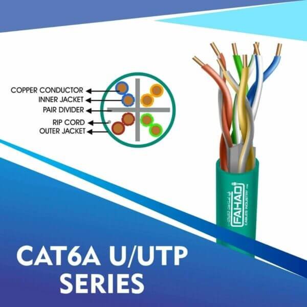 cat6a network cable 23awg 4pair LSZH U-UTP cable 305m
