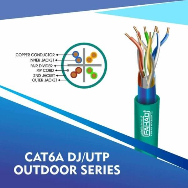 cat6a network cable 23awg 4pair LSZH DJ-UTP cable 305m