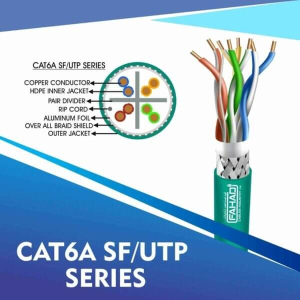 cat6a network cable 23awg 4pair LSZH sf-utp cable 305m