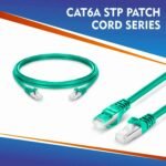 cat6a data patch cord stp 0.15meter AQUA