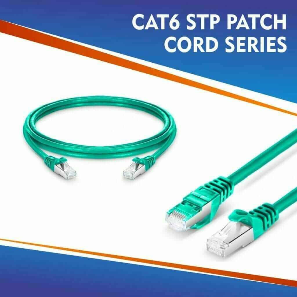cat6a data patch cord stp 0.15meter AQUA
