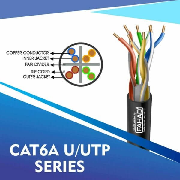 cat6a network cable 23awg 4pair LSZH U-UTP cable 305m