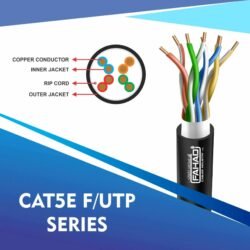 cat5e 24 awg outdoor f/utp 4 twisted pair network cable 305-500M