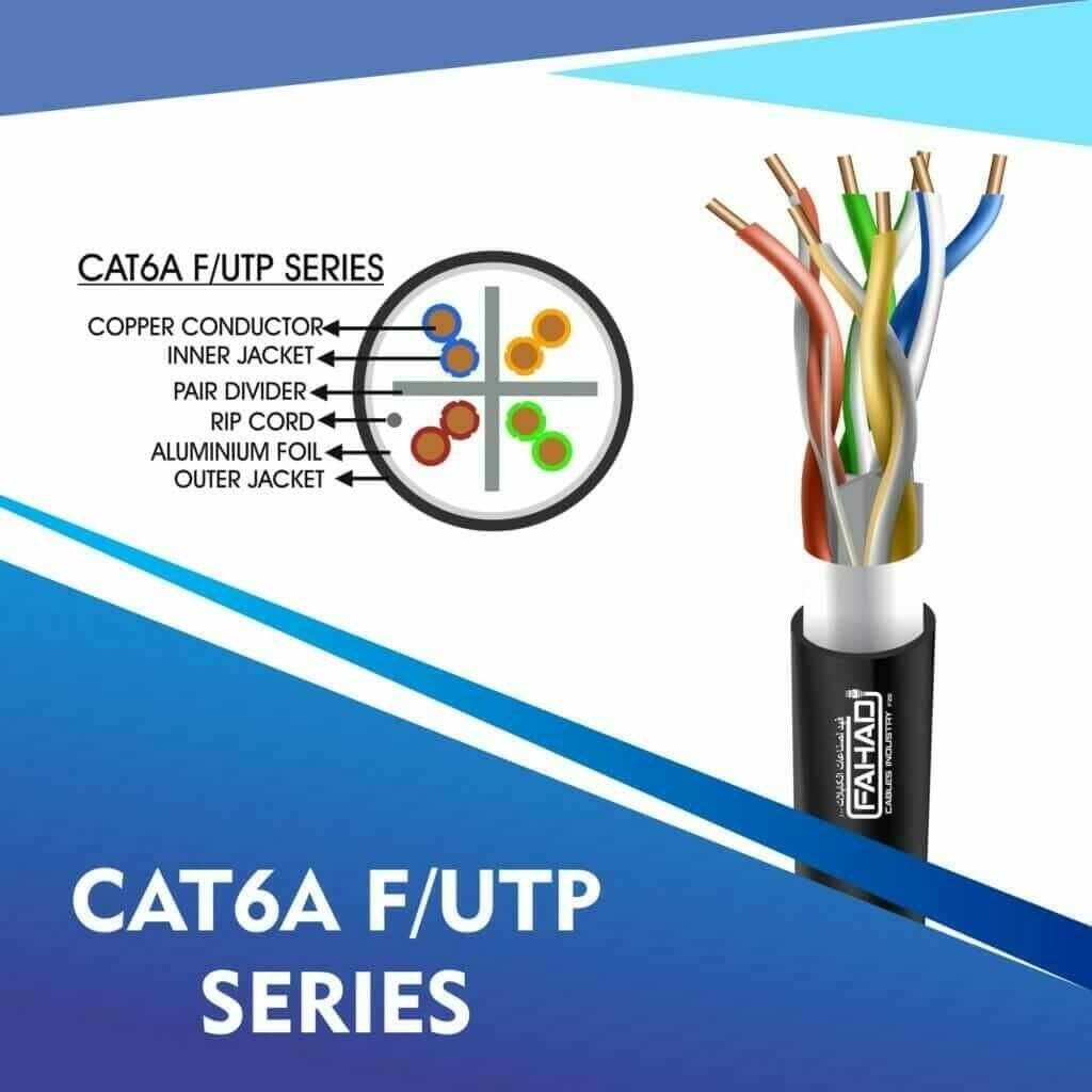 cat6a network cable 23awg 4pair LSZH f-utp cable 305m