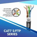 cat 7 cable Outdoor 23 awg 4 pair sftp 305m CAT7 BLACK Cable