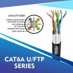 cat6a 23 awg Outdoor 4 twisted pair uftp network cable 305-500m Cat6a U-FTP Network LSZH cable 305m