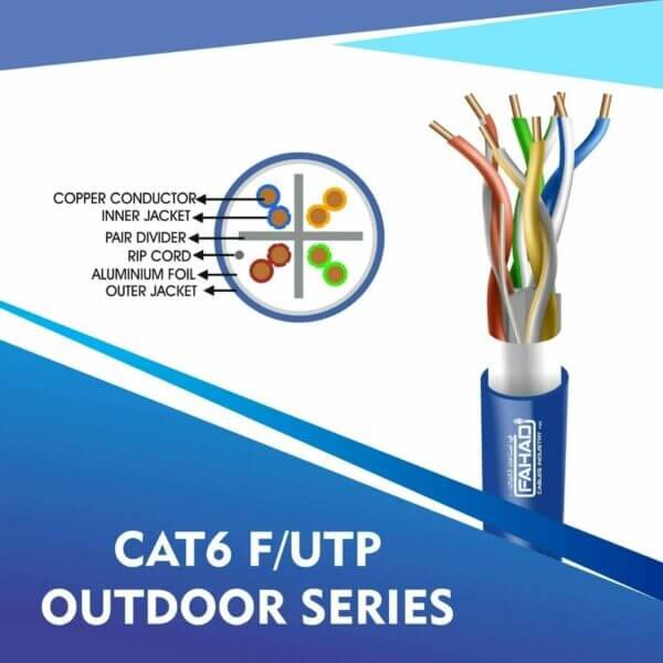 Cat6 network cable 23awg 4pair LSZH F-UTP cable 305m