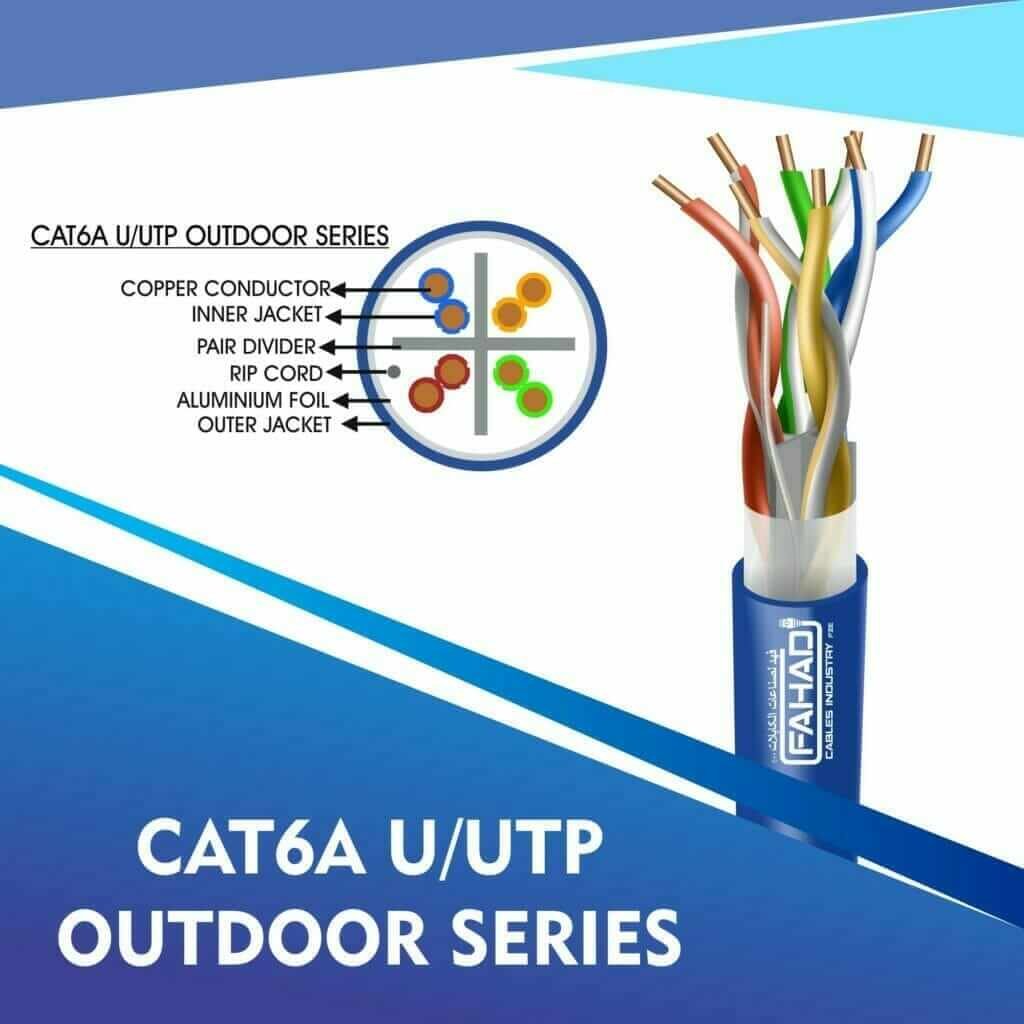 Understanding the Benefits of Network Cable Cat6 Solid Cable by Fahad Cables Industry FZE 6 cat6a network cable 23awg 4pair LSZH U-UTP cable 305m