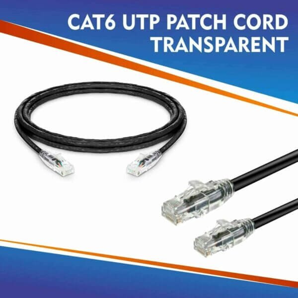 0.06cm-90m transparent Outdoor cat6 utp patch cord CAT6 UTP PATCH CORD TRANSPARENT BLACK