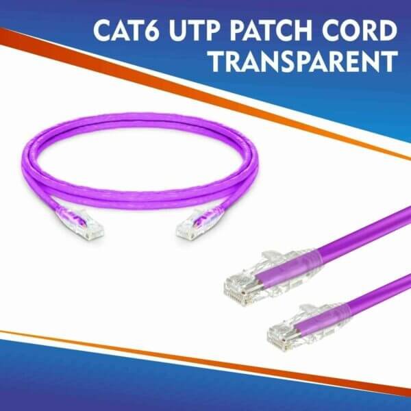CAT6 UTP PATCH CORD TRANSPARENT VOILET