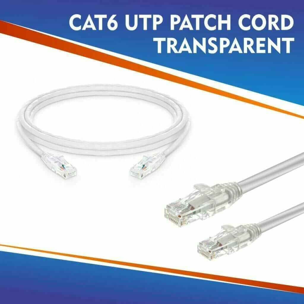 CAT6 UTP PATCH CORD TRANSPARENT WHITE