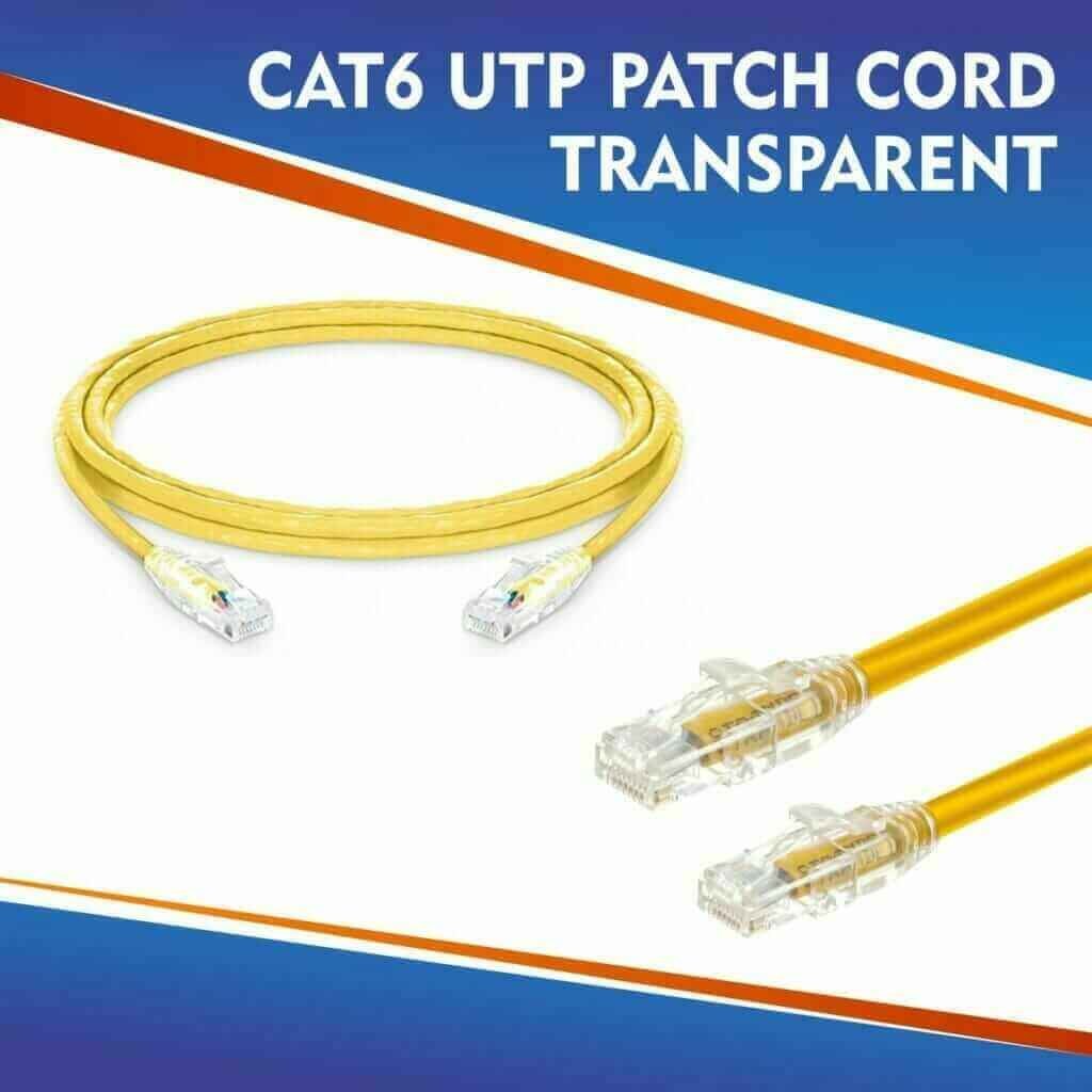 Understanding Patch Code Color Codes: A Comprehensive Guide by Fahad Cables Industry FZE 4 CAT6 UTP PATCH CORD TRANSPARENT YELLOW