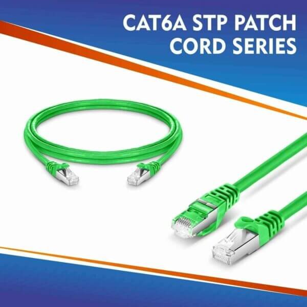 CAT6A STP PATCH CORD SERIES GREEN