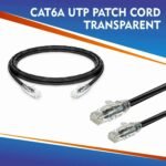 0.06cm-100m cat6a transparent outdoor CAT6A UTP PATCH CORD TRANSPARENT BLACK