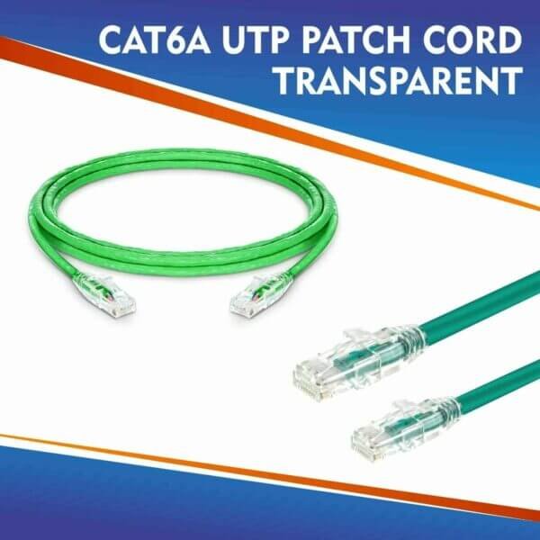 CAT6A UTP PATCH CORD TRANSPARENT GREY
