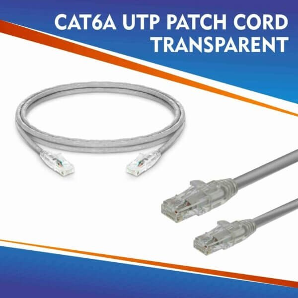 CAT6A UTP PATCH CORD TRANSPARENT GREY
