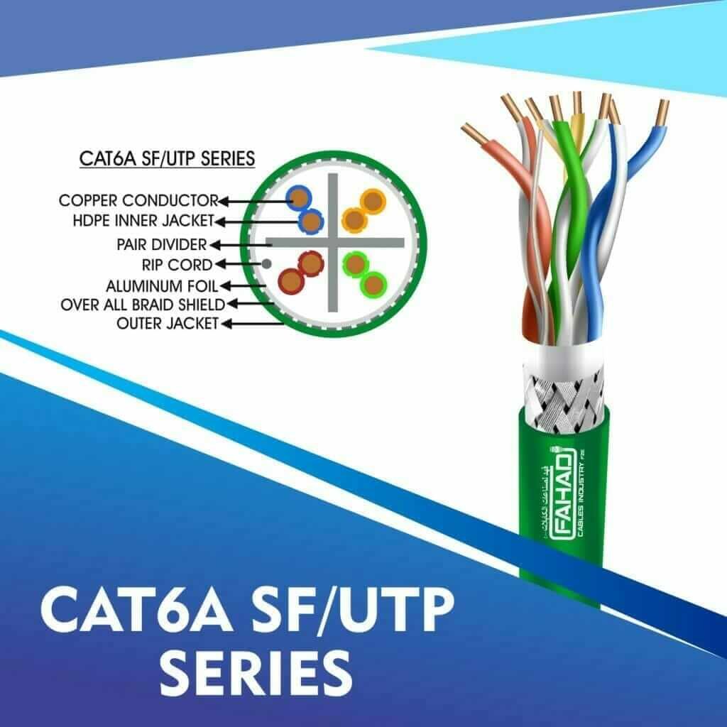 Exploring the Network Cable Cat6 SFTP Series by Fahad Cables Industry FZE 3 Cat6a SF-UTP Network LSZH cable 305m