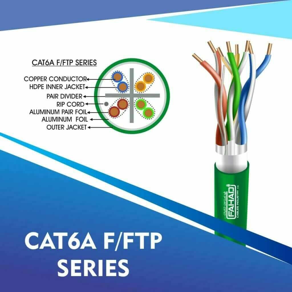 Exploring the Network Cable Cat6 SFTP Series by Fahad Cables Industry FZE 4 Cat6a F-FTP Network LSZH cable 305m