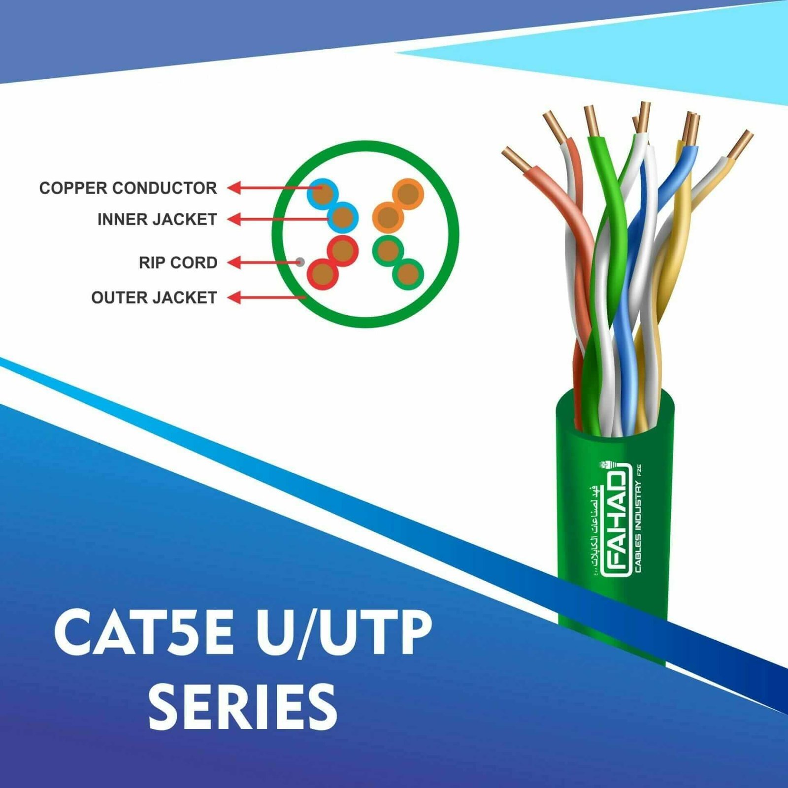 CAT5E-GREEN cat5e u-utp Network bulk cable 305m
