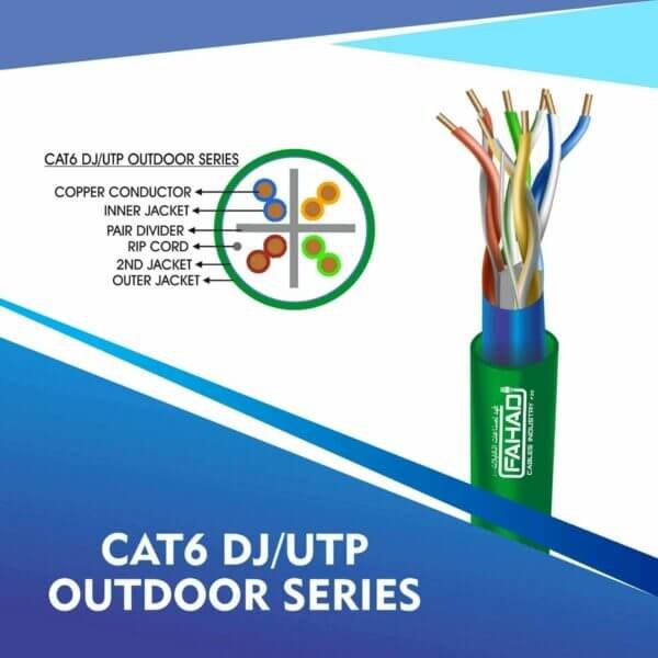 Cat6 network cable 23awg 4pair LSZH DJ-UTP cable 305m