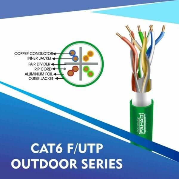 Cat6 network cable 23awg 4pair LSZH F-UTP cable 305m
