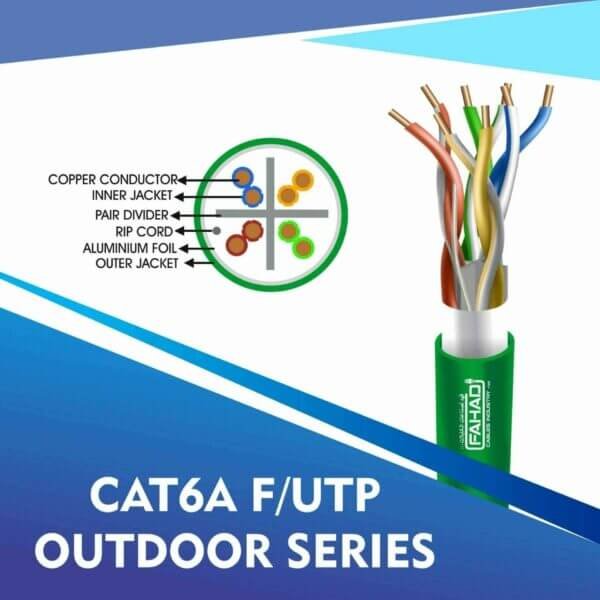 cat6a network cable 23awg 4pair LSZH f-utp cable 305m