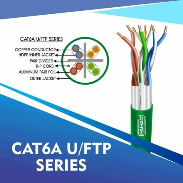cat6a network cable 23awg 4pair LSZH u-ftp cable 305m category 6 cable color code