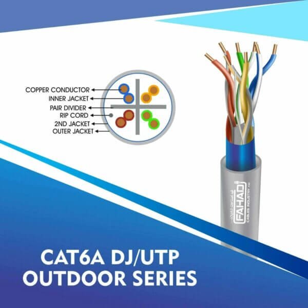 cat6a network cable 23awg 4pair LSZH DJ-UTP cable 305m