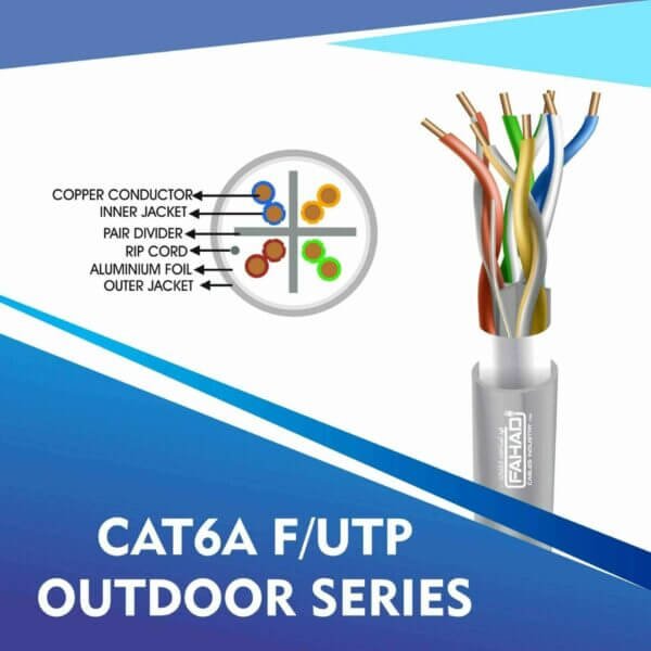 cat6a network cable 23awg 4pair LSZH f-utp cable 305m