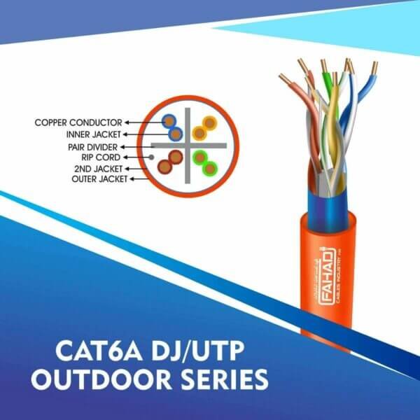 cat6a network cable 23awg 4pair LSZH DJ-UTP cable 305m