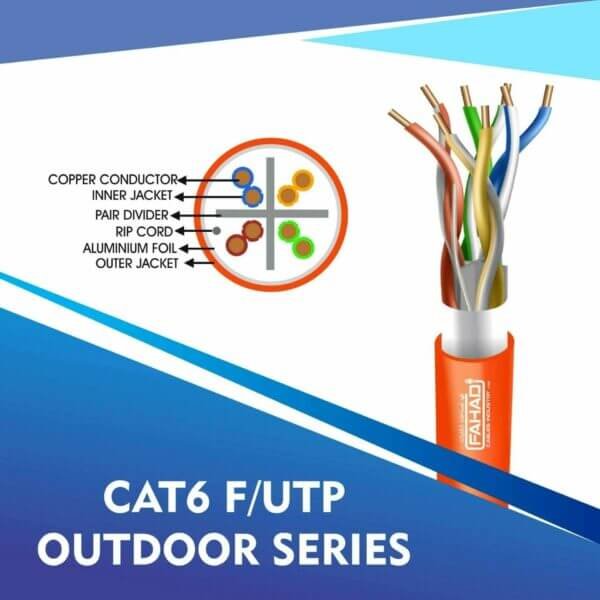 Cat6 network cable 23awg 4pair LSZH F-UTP cable 305m