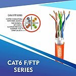 Cat6 network cable 23awg 4pair LSZH F-FTP cable 305m