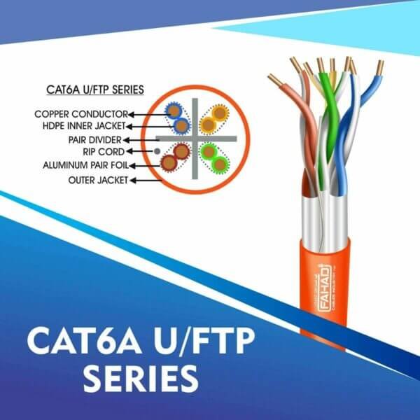 cat6a network cable 23awg 4pair LSZH u-ftp cable 305m