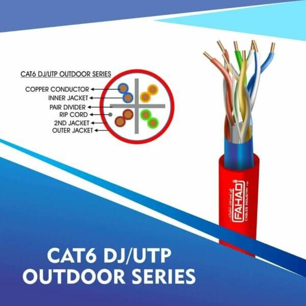 Cat6 network cable 23awg 4pair LSZH DJ-UTP cable 305m