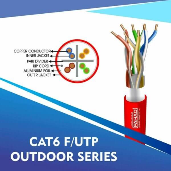 Cat6 network cable 23awg 4pair LSZH F-UTP cable 305m