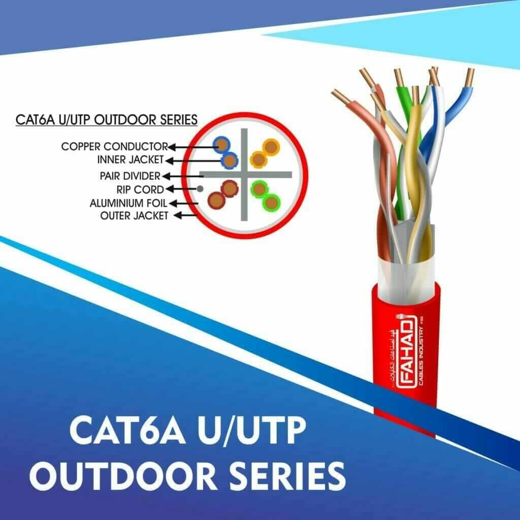 cat6a network cable 23awg 4pair LSZH U-UTP cable 305m