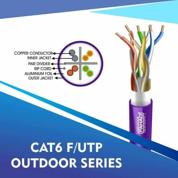 Cat6 network cable 23awg 4pair LSZH F-UTP cable 305m