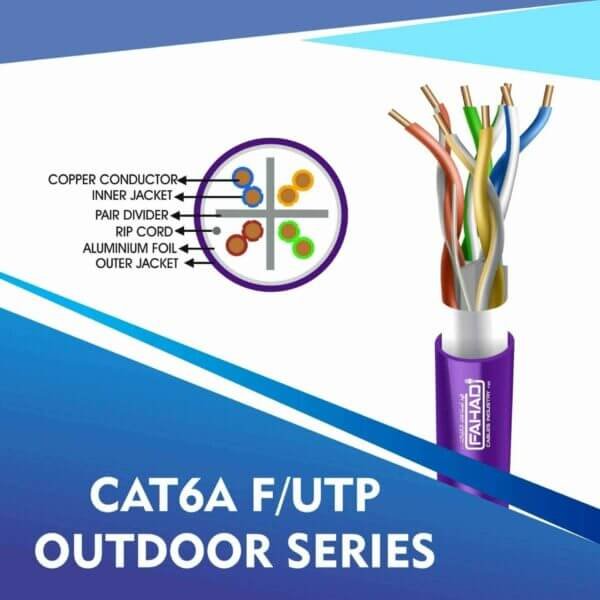 cat6a network cable 23awg 4pair LSZH f-utp cable 305m