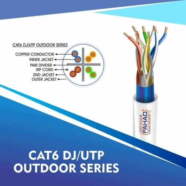 Cat6 network cable 23awg 4pair LSZH DJ-UTP cable 305m