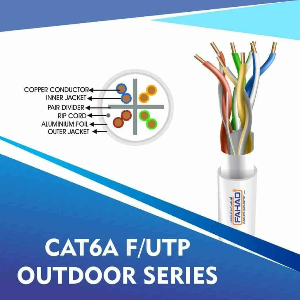 cat6a network cable 23awg 4pair LSZH f-utp cable 305m