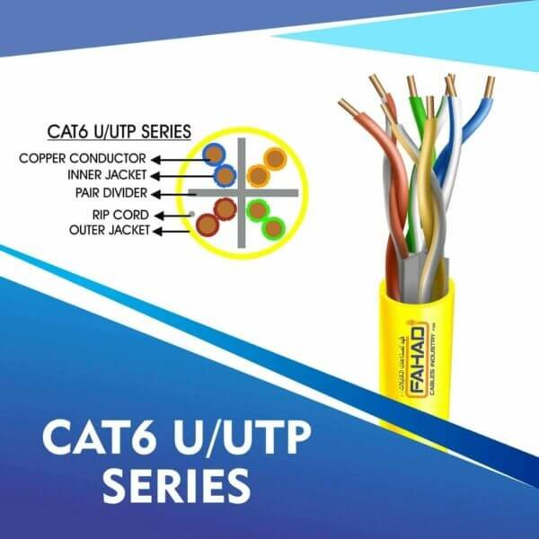 Cat6 network cable 23awg 4pair LSZH U-UTP cable 305m