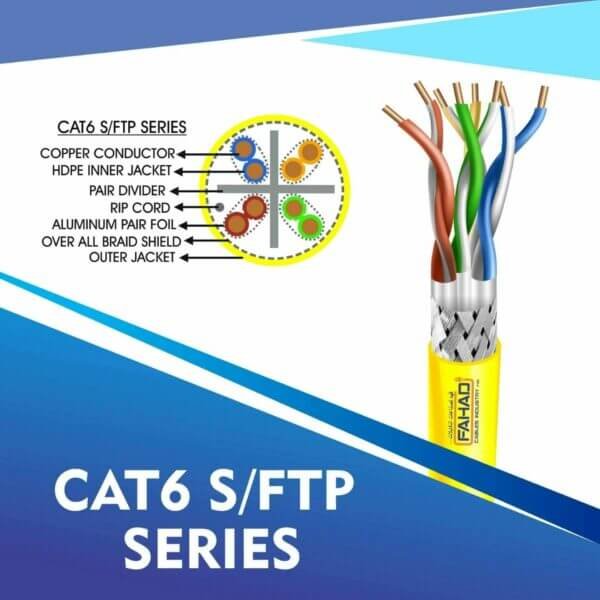Cat6 network cable 23awg 4pair LSZH S-FTP cable 305m